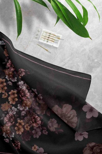 Krash Desenli Şal Siyah