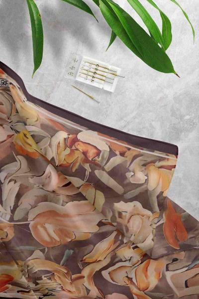 Krash Desenli Şal Kahve Yeşil