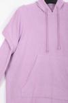 Kapşonlu Fitilli İkili Elbise Lila