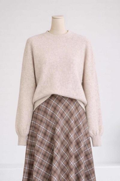 Simit Yaka Balon Kol Oslo Yumoş Kazak Açık Bej