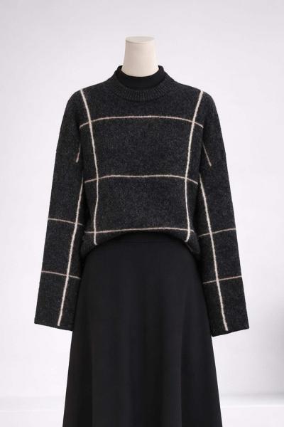 Ekoseli Elitli Triko Kazak Antrasit