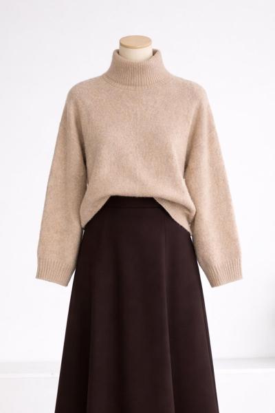 Yarım Balıkçı Salaş Yumoş Triko Kazak Vizon