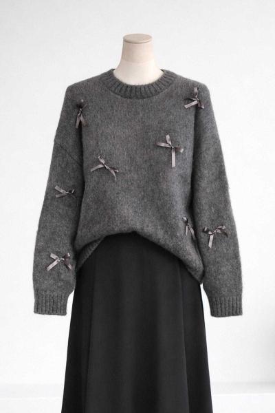 Kurdela Detaylı Triko Yumoş Kazak Antrasit