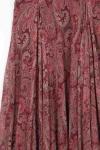Şal Desenli Şifon Kloş Etek Bordo