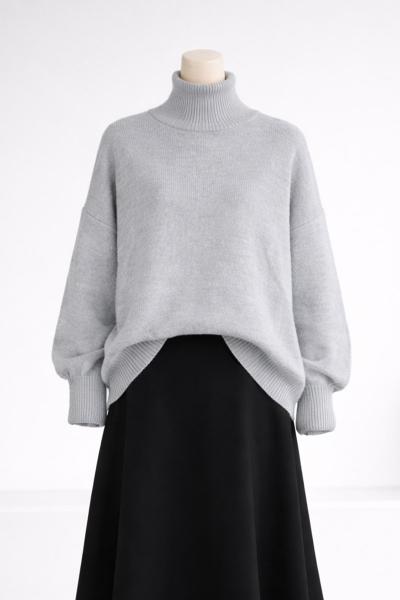 Yarım Balıkçı Basıc Triko Tunik Buz