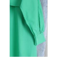 Bağlamalı Tokalı Poplin Gömlek_Yeşil