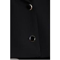 Dört Düğmeli Kısa Ceketli Etekli Dabıl Takım_Siyah