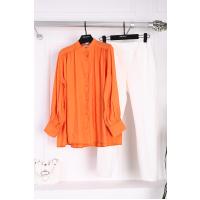 Omuz Büzgülü Modal Gömlek_Orange