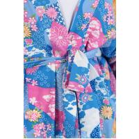 Desenli Yanı Yırtmaçlı Kimono_Saks