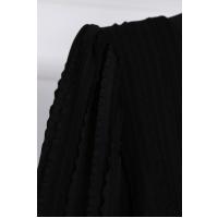 Komple Fırfırlı Kuşaklı Elbise_Siyah