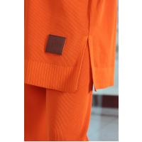 Polyelit Yırtmaçlı Pantolonlu Triko Takım_Orange
