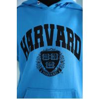 Üç İplik Kapşonlu Kanguru Cep Harvard Sweat_Mavi