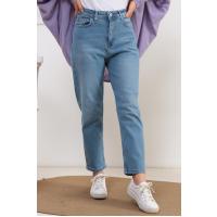 Yüksek Bel Comfort Kot Pantalon_Açık Mavi
